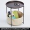 mDesign Steel Single Drawer Side Table and Basket Storage Unit